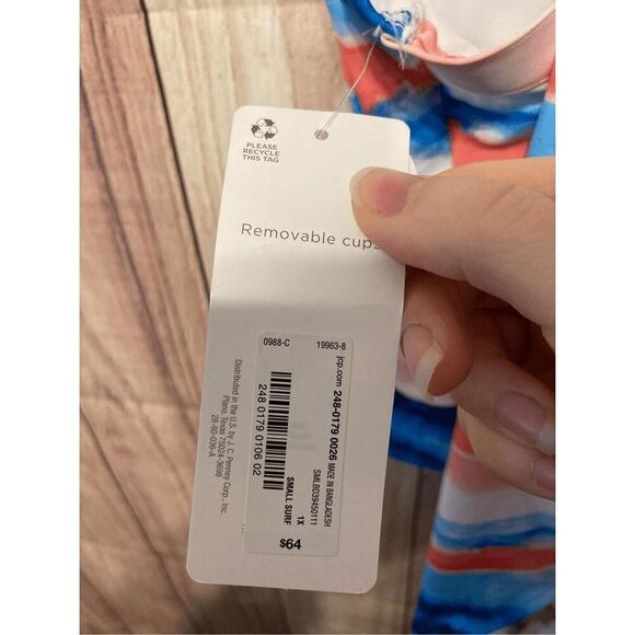 Peyton & Parker 1X NWT medium coverage swimsuit small surf bathing suit - Picture 5 of 8